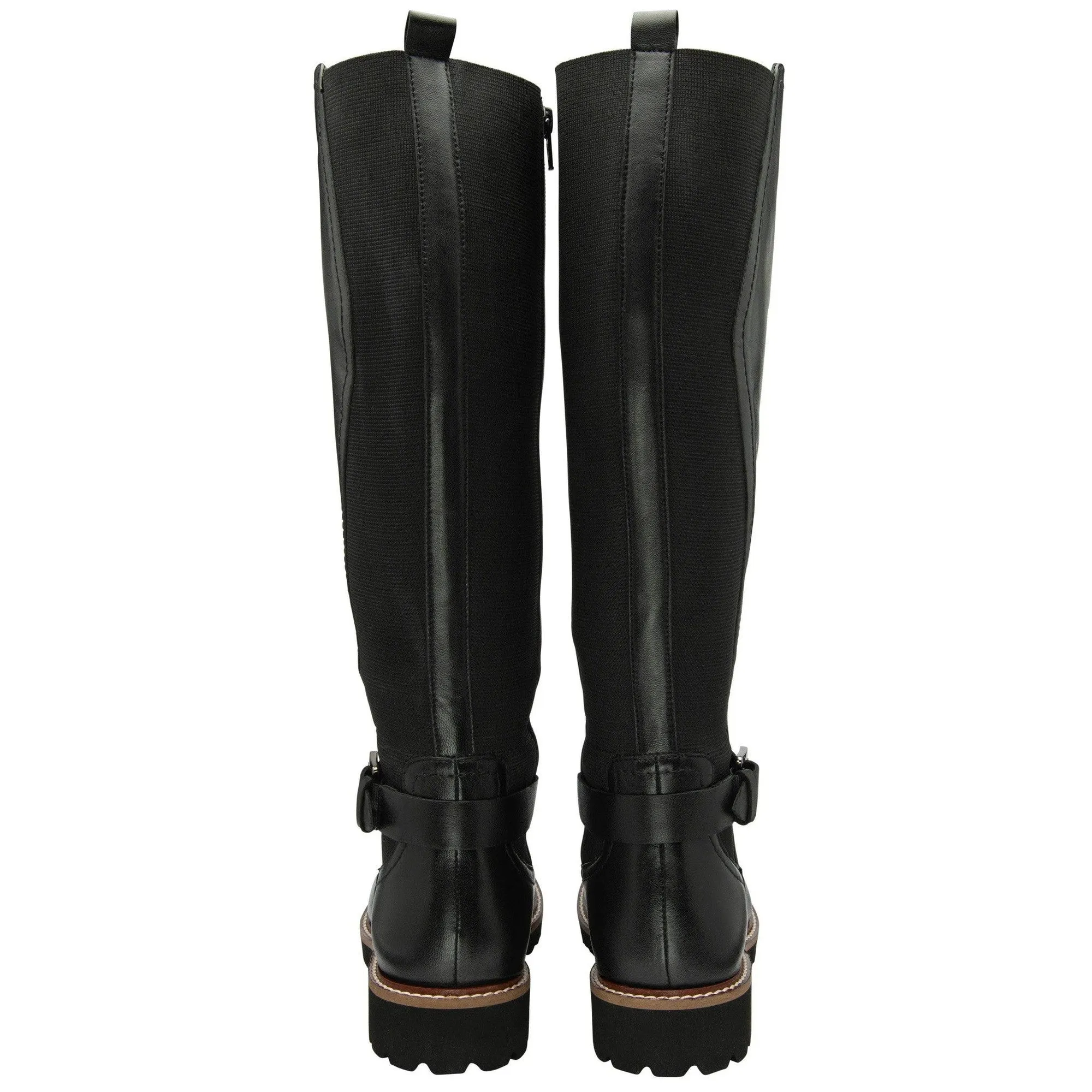 Lotus Belvedere Ladies Black Leather Side Zip Knee High Boots