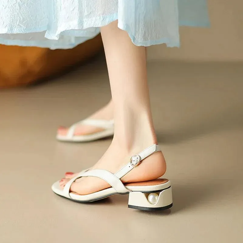 Low-Heeled Open-Toe Women Sandals