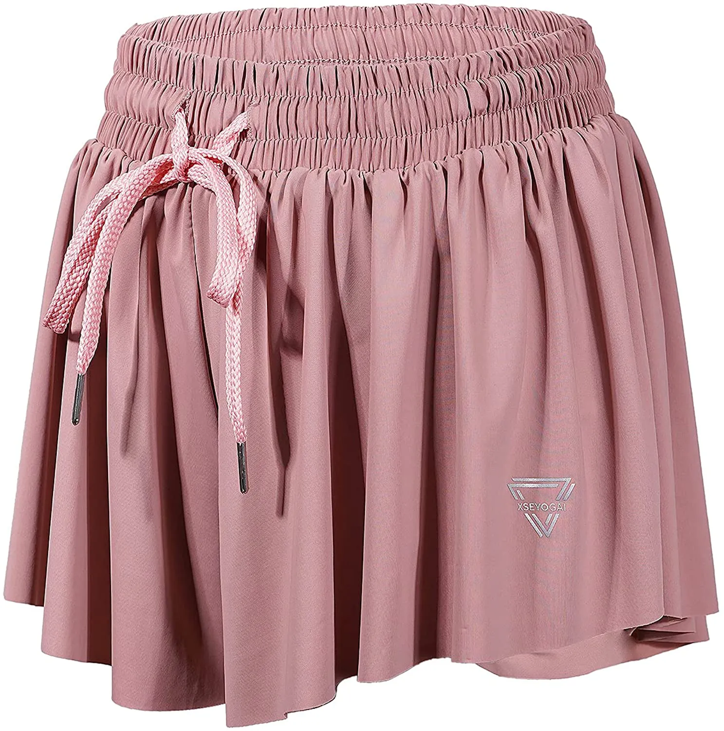 luogongzi 2 in 1 Flowy Running Shorts for Women Gym Yoga Athletic Workout Biker Exercise Comfy Lounge Tennis Skirts Summer