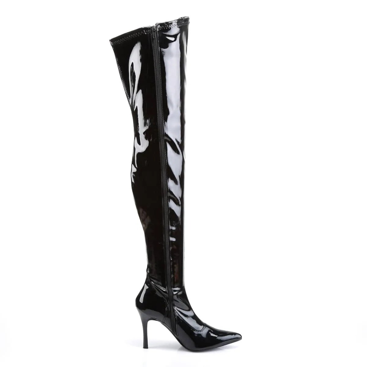 LUST-3000 Black Thigh High Boots