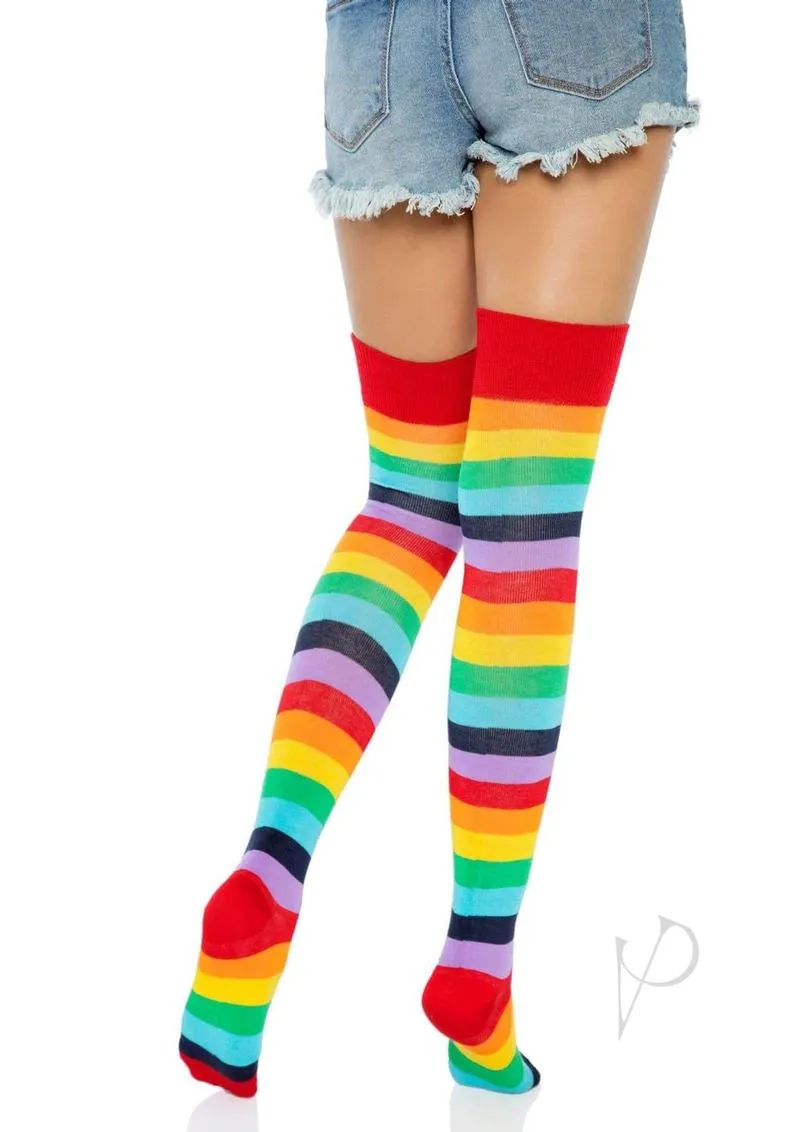 Lycra Rainbow Thigh High