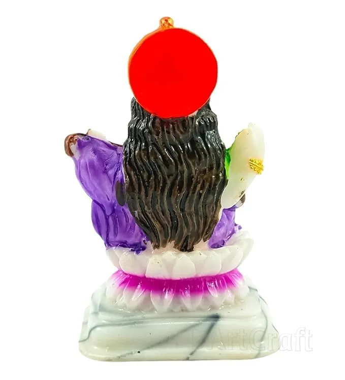 Maa Saraswati Murti for Pooja | Showpiece | Marble | Multicolour, (Pack of 1)