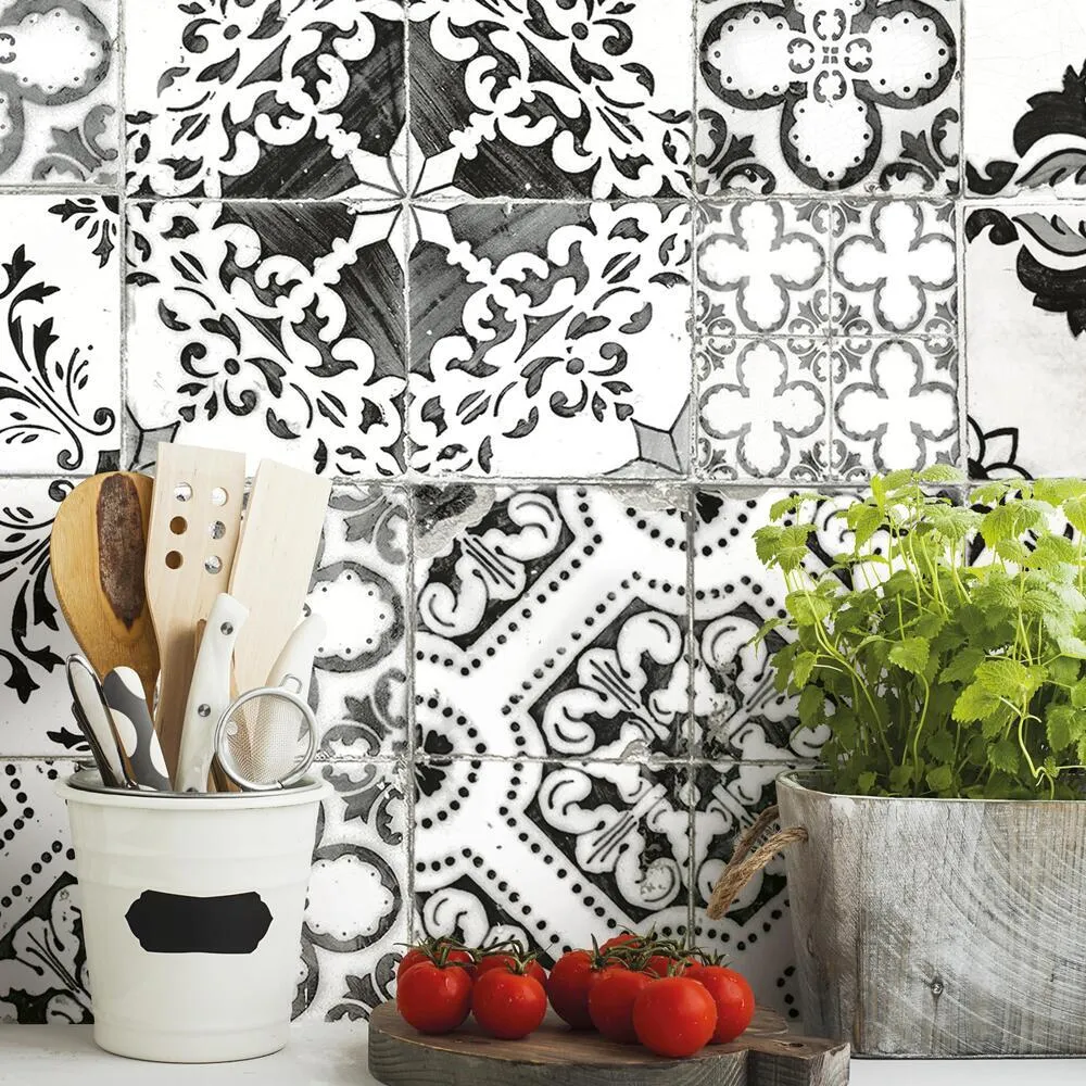 Mediterranean Tile Peel and Stick Wallpaper