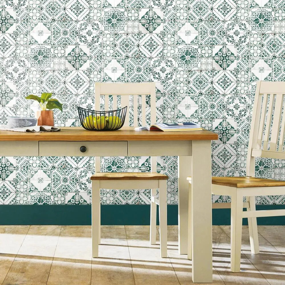 Mediterranean Tile Peel and Stick Wallpaper