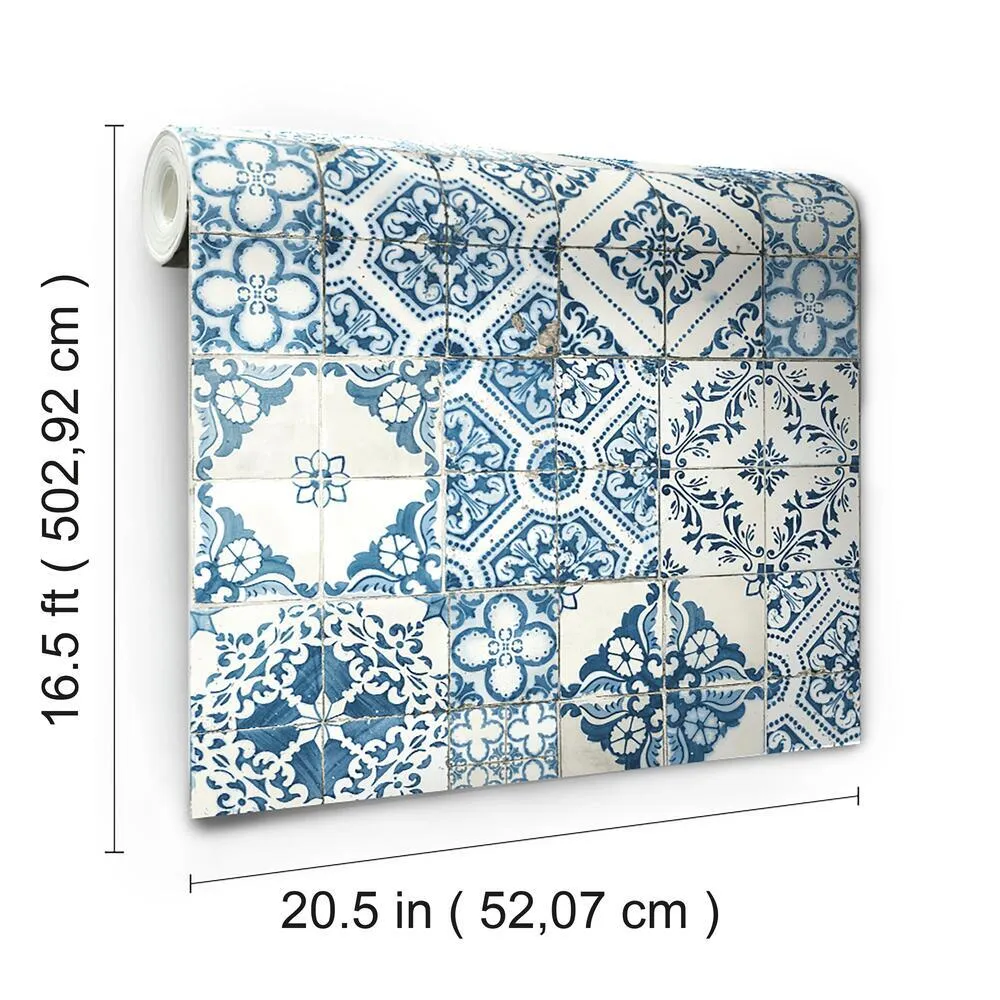 Mediterranean Tile Peel and Stick Wallpaper