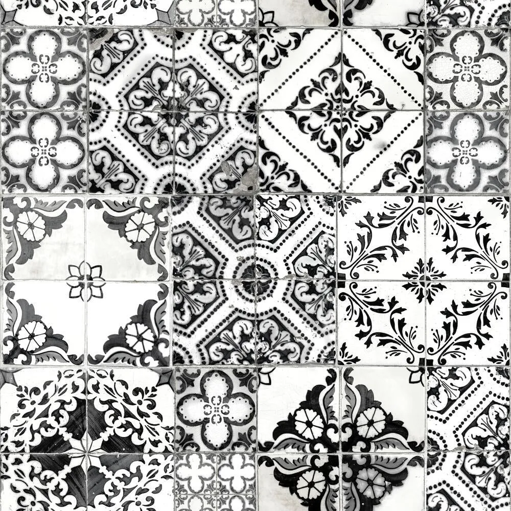 Mediterranean Tile Peel and Stick Wallpaper