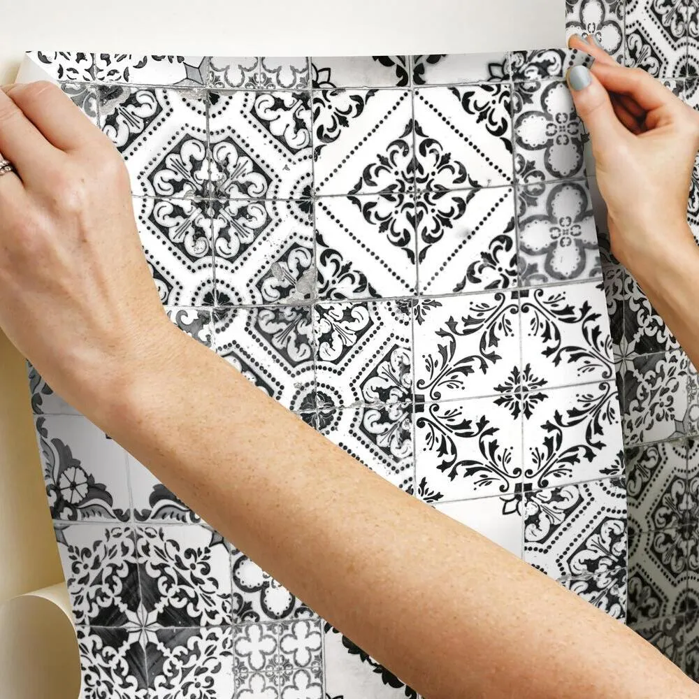 Mediterranean Tile Peel and Stick Wallpaper