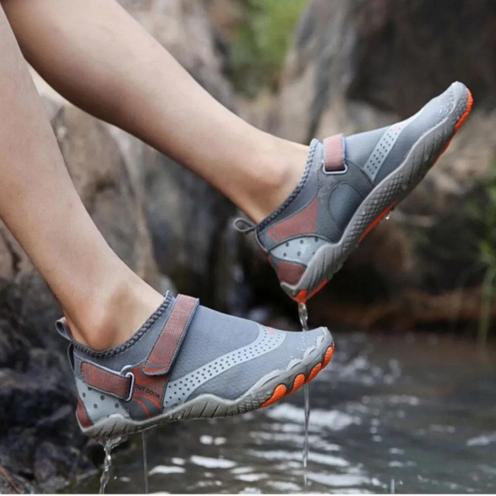 Men’s & Women’s Water Shoes Barefoot Quick Dry Aqua Sports - Grey Size EU41 = US7.5