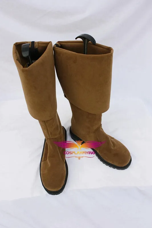 Movie Pirates of the Caribbean Jack Sparrow Cosplay Shoes Boots Custom Made for Adult Men and Women