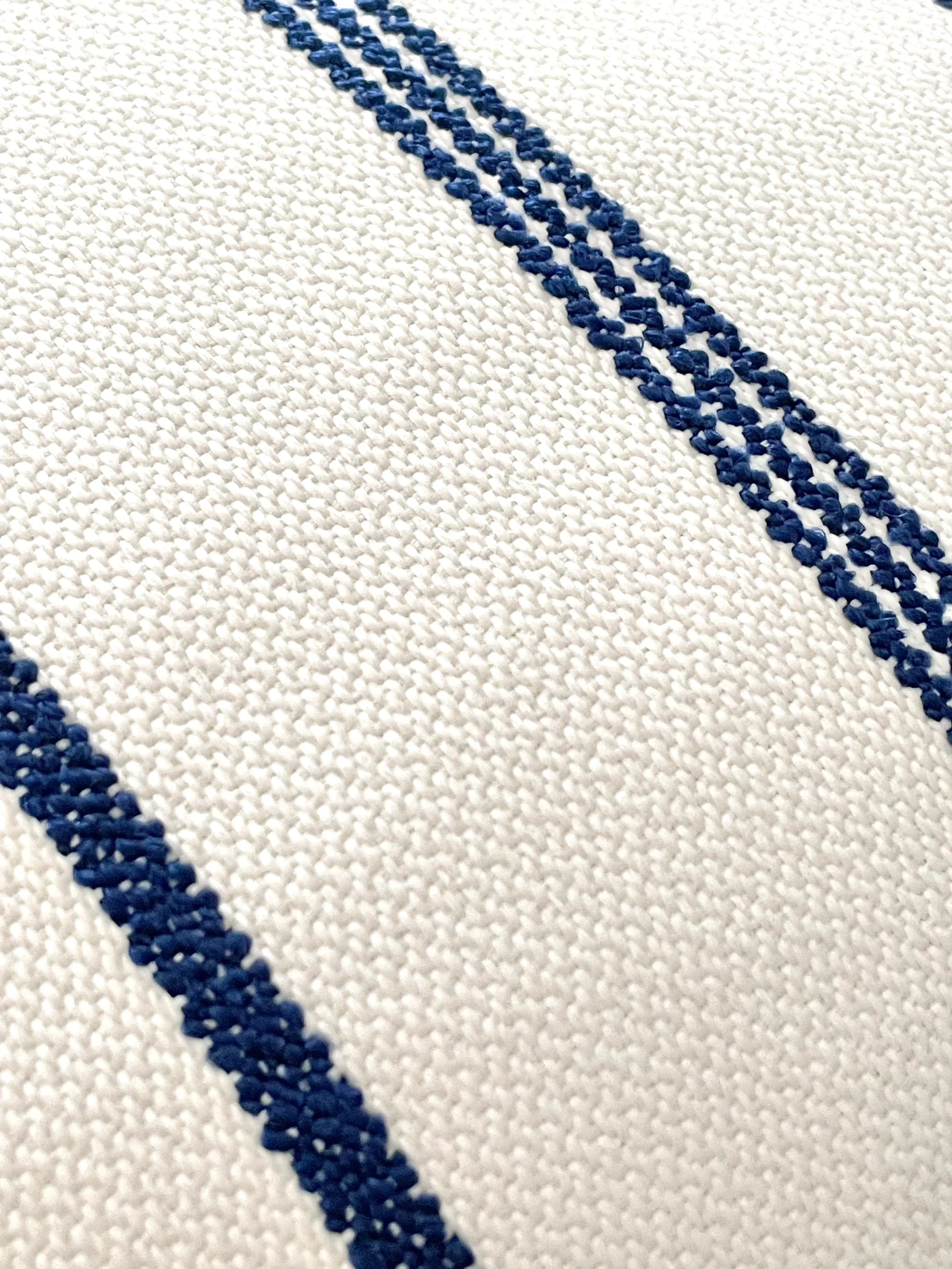 Navy and Ivory Chenille Striped Outdoor Pillow Cover / Nautical Outdoor Pillow cover / Patio Pillow / Porch Pillow Cover / Outdoor 12x18 18x18 20x20