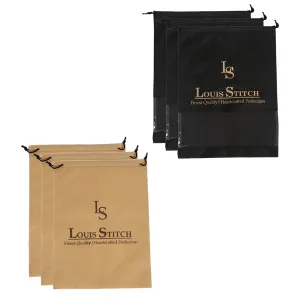 Non Woven Shoe Bag Pack Of  6 Black See-Thru & Beige Plain