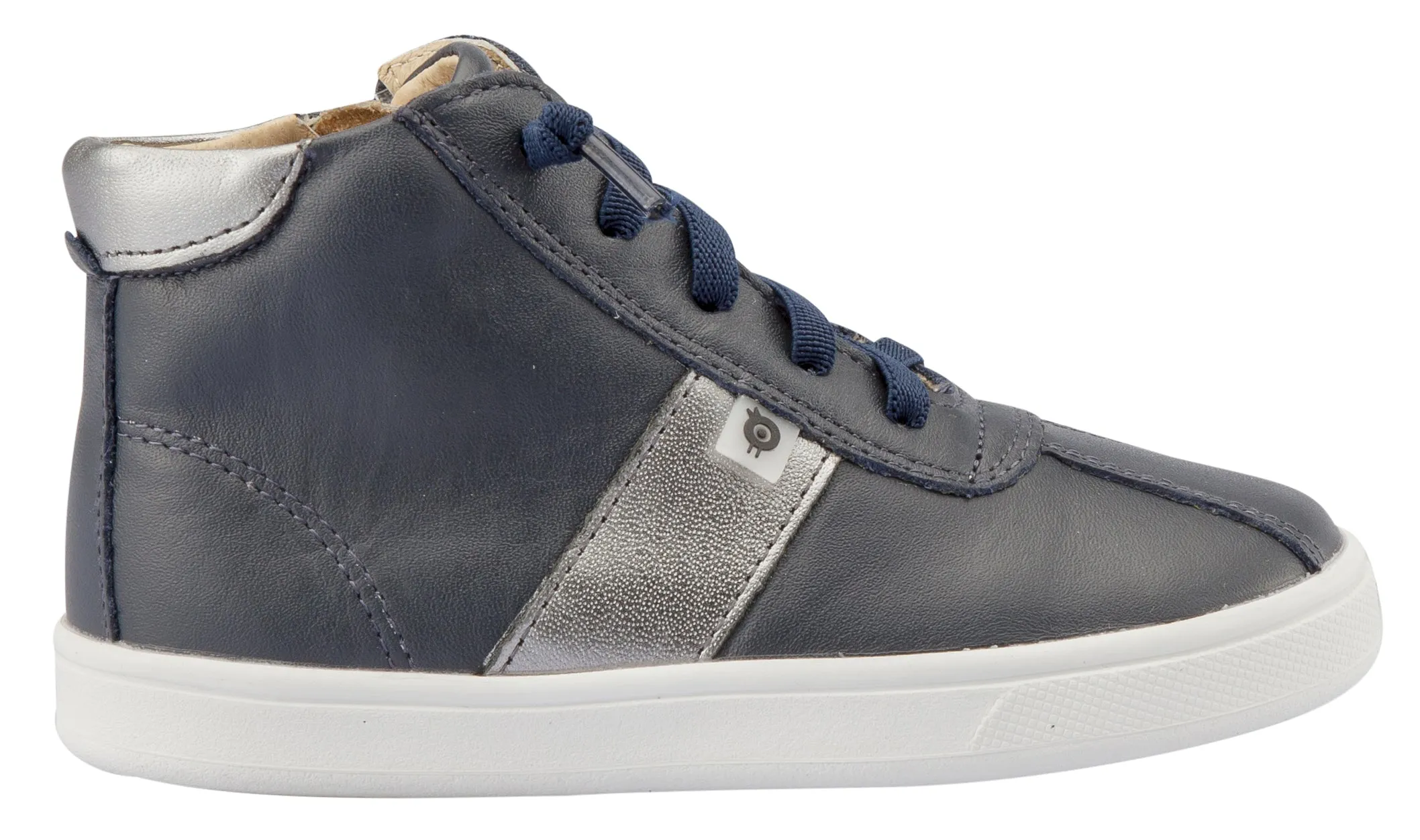 Old Soles Girl's and Boy's Glamourama Sneakers, Navy / Rich Silver