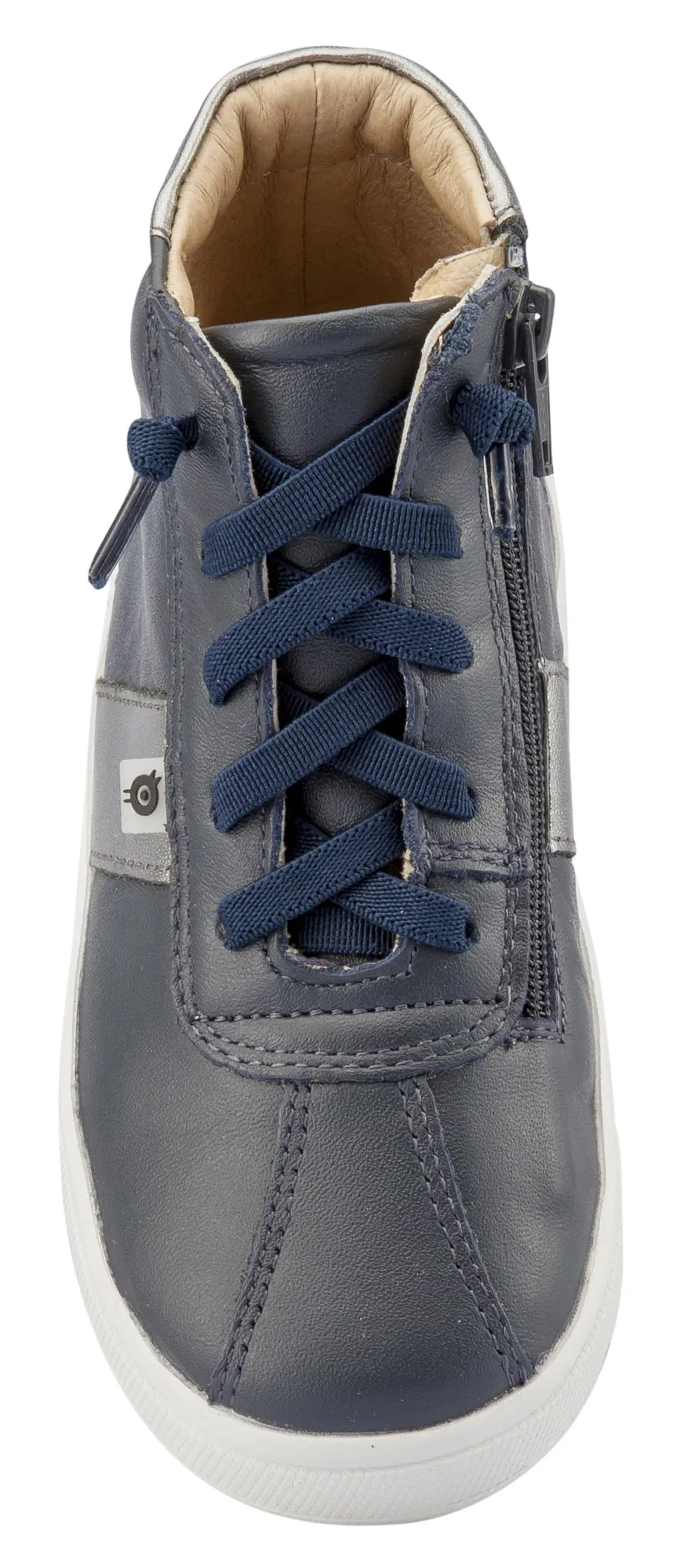 Old Soles Girl's and Boy's Glamourama Sneakers, Navy / Rich Silver