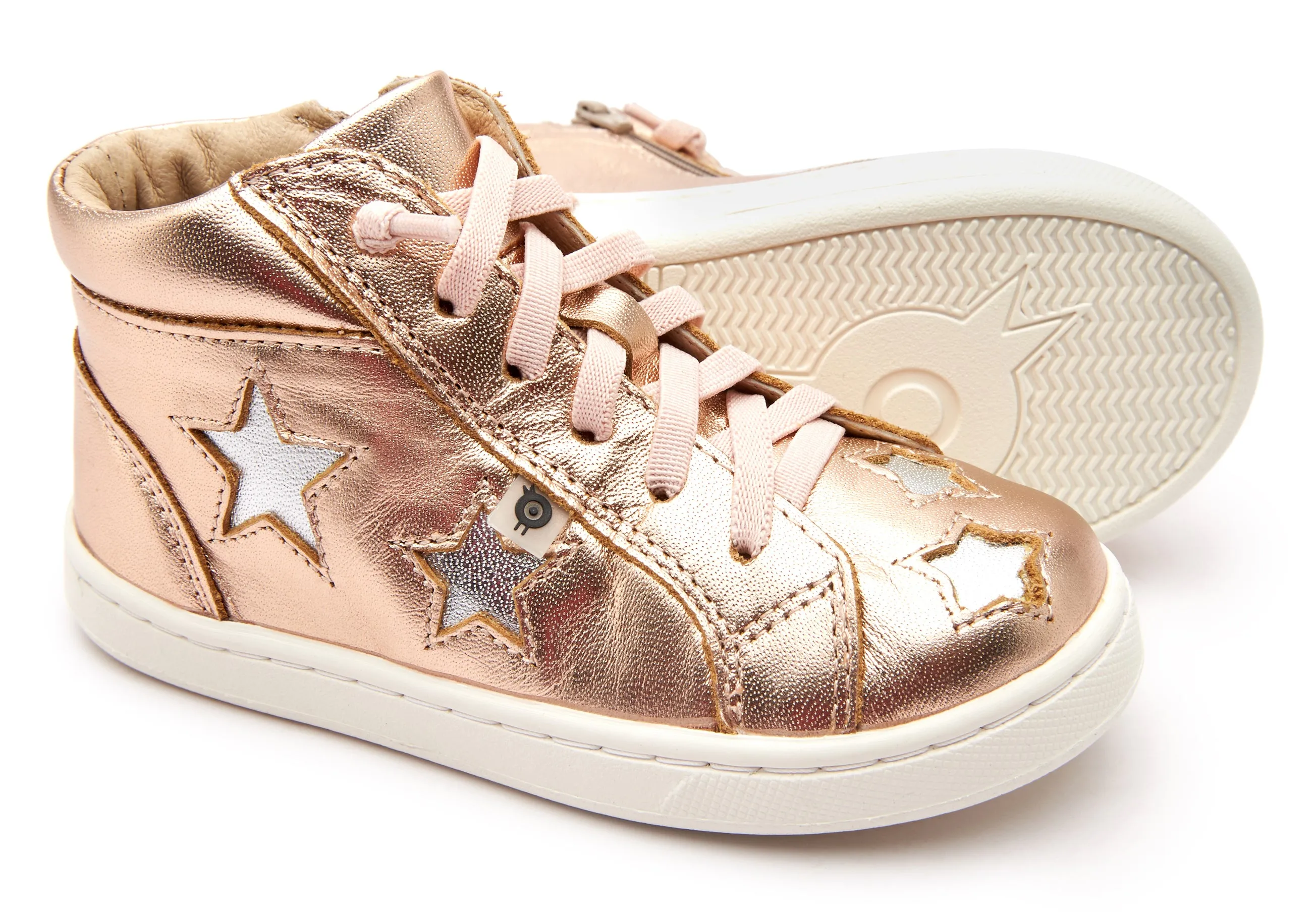 Old Soles Girl's and Boy's Starey High Top Sneaker, Copper/Silver