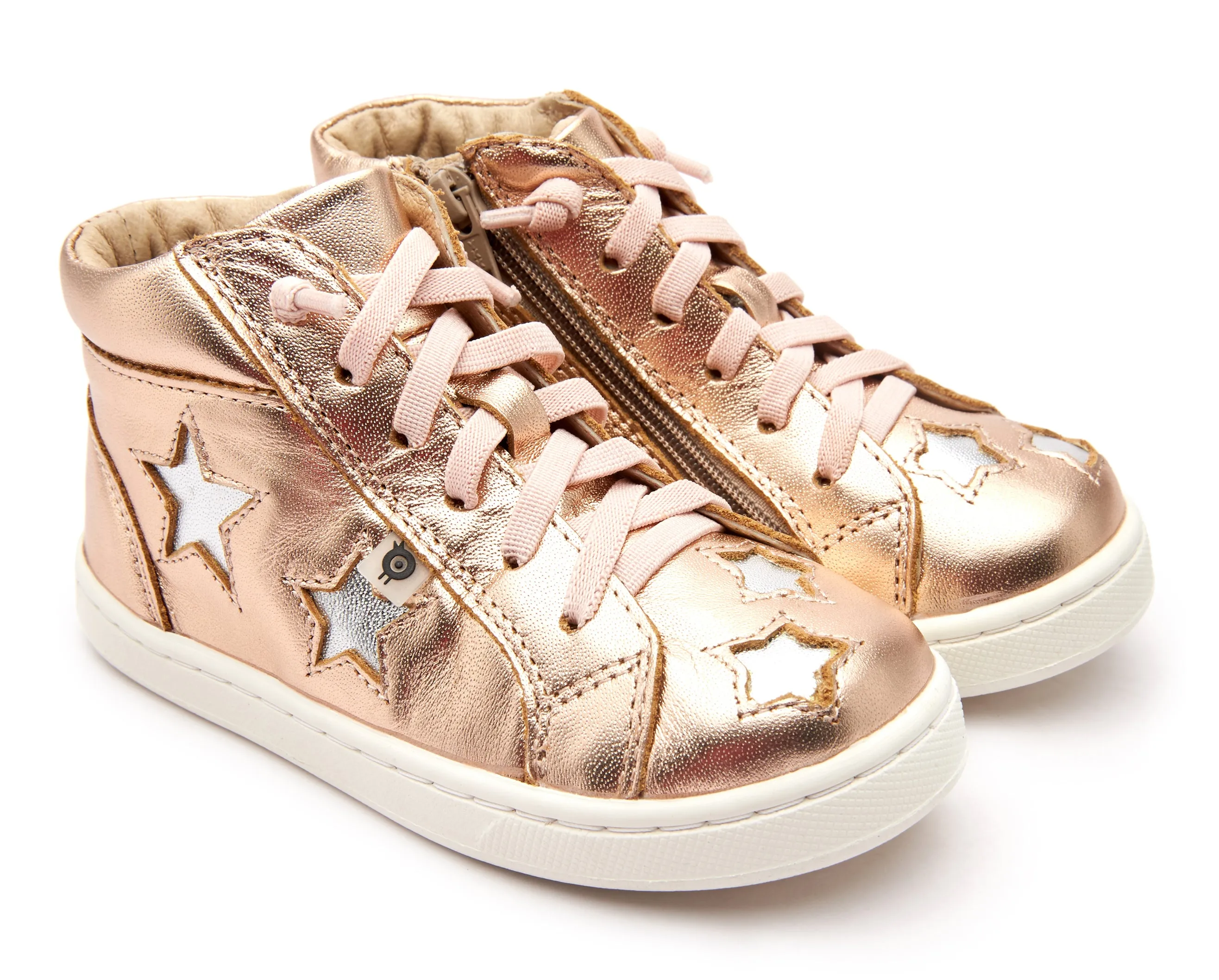 Old Soles Girl's and Boy's Starey High Top Sneaker, Copper/Silver
