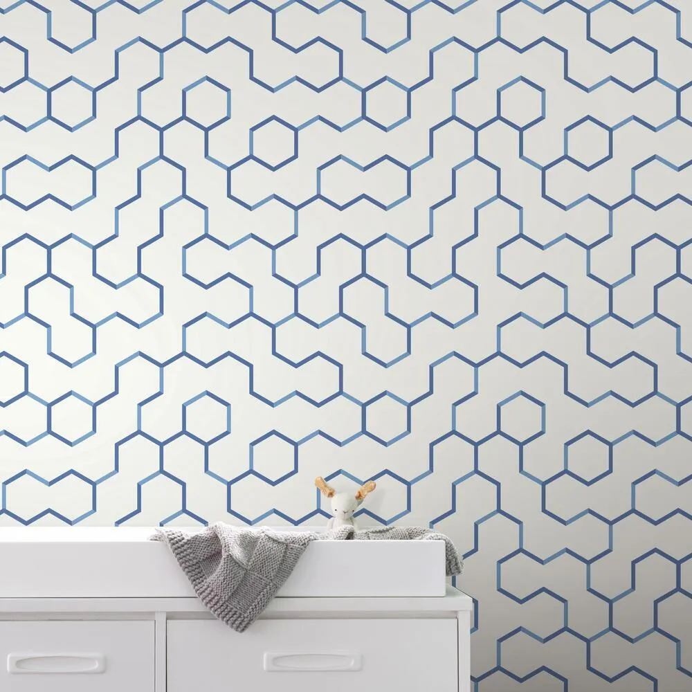 Open Geometric Peel and Stick Wallpaper