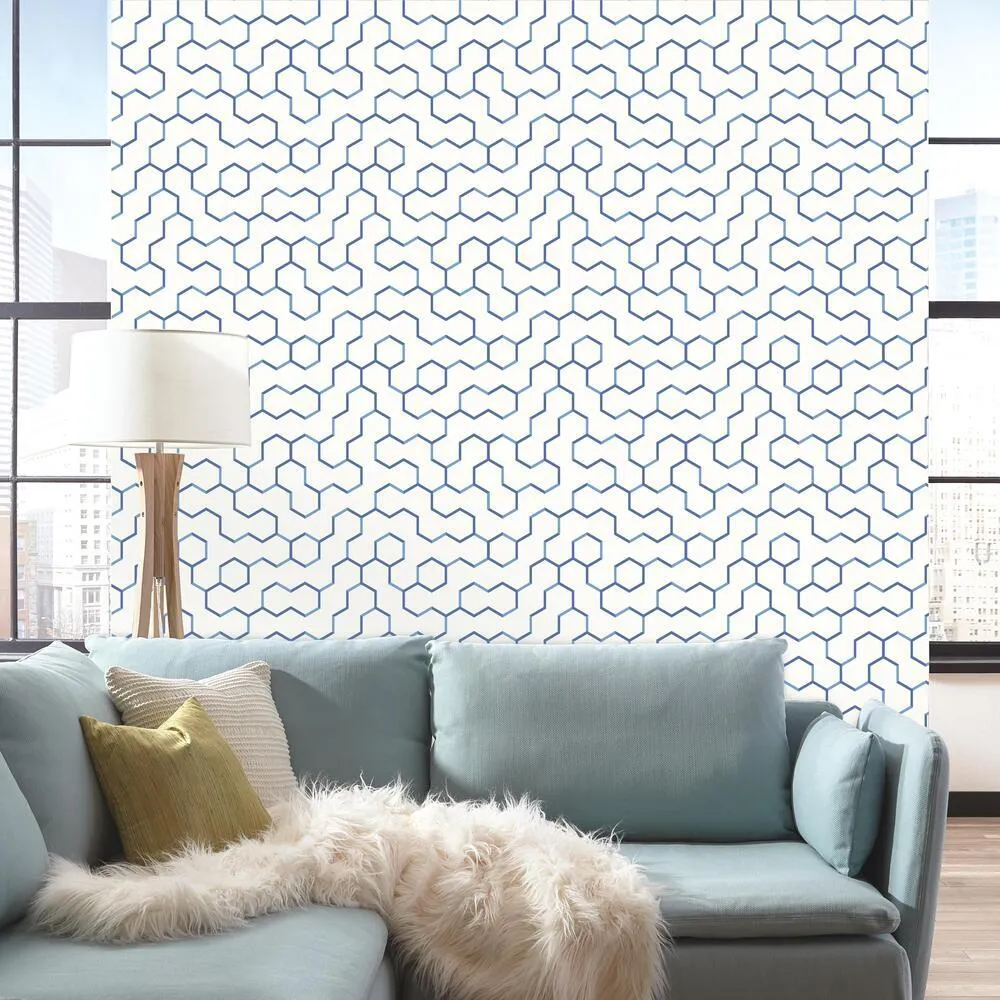 Open Geometric Peel and Stick Wallpaper