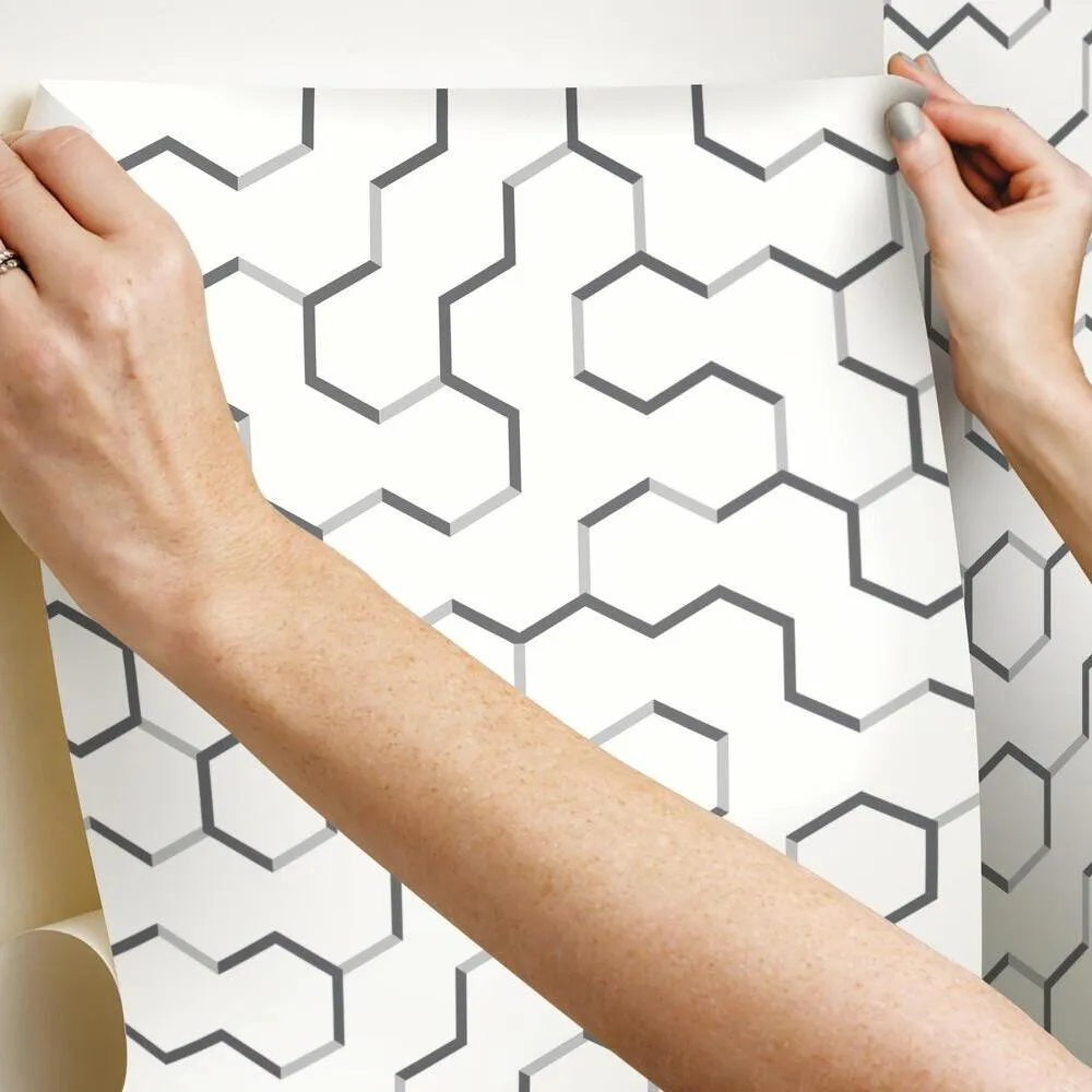 Open Geometric Peel and Stick Wallpaper