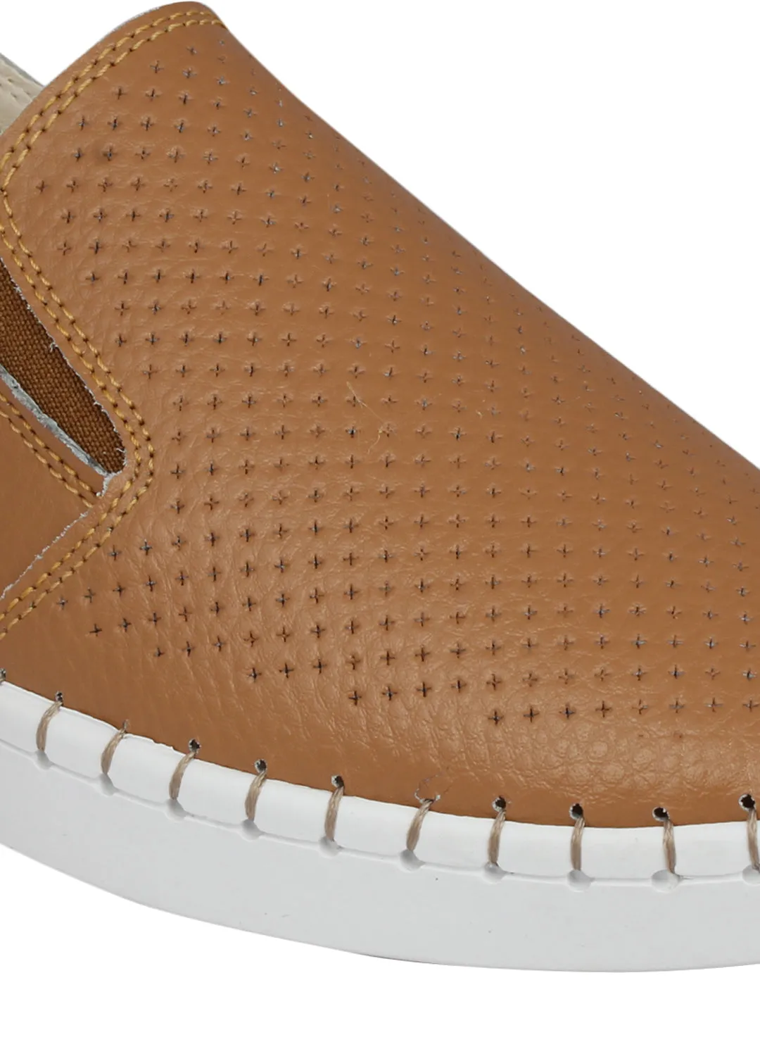 Pelle Albero Tan Women's slip on casual shoe