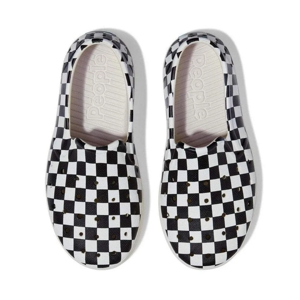 People Footwear The Slater Kids Checker: Picket White (Graphic)