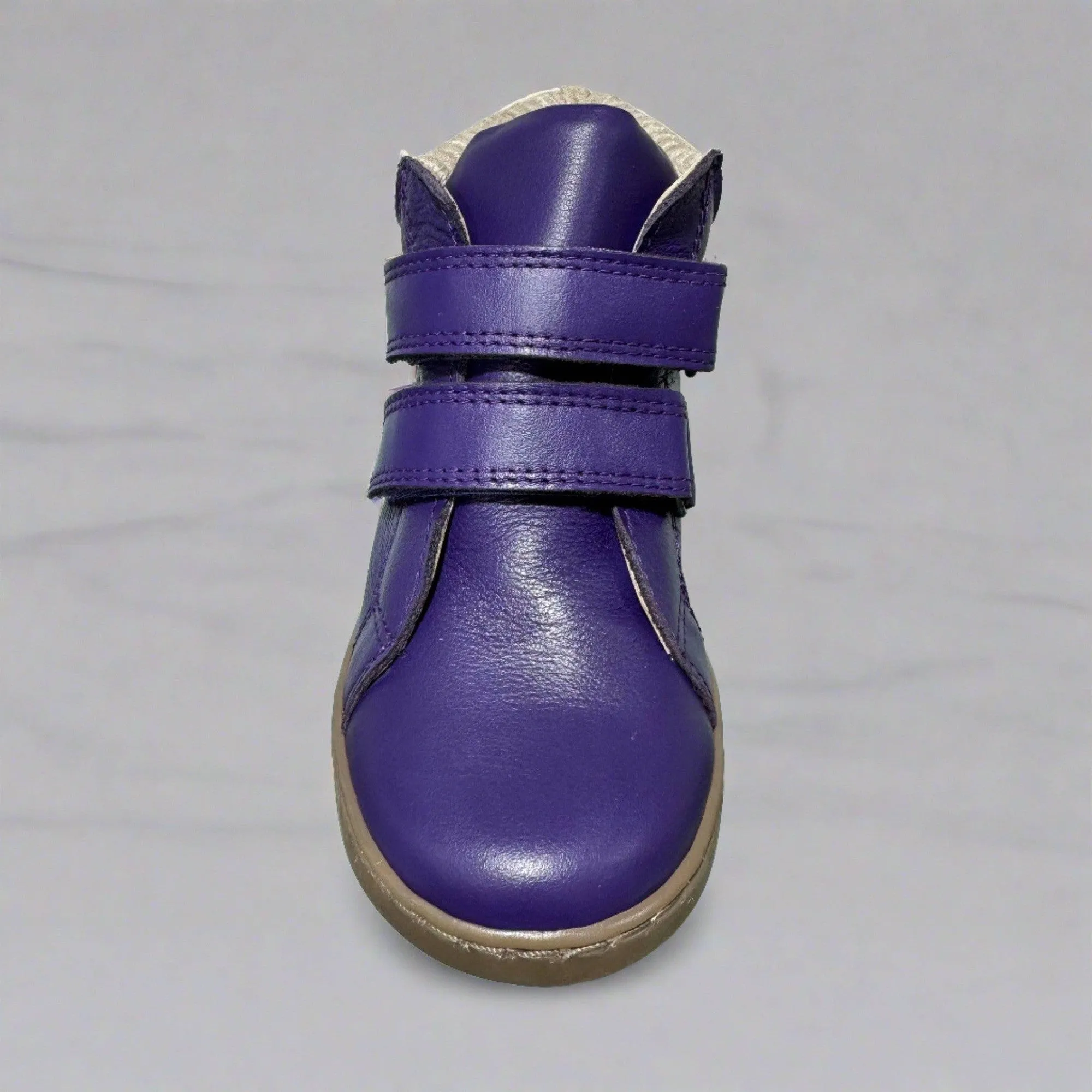Petasil Grange 21748 Girls Purple Leather Touch Fastening Ankle Boots