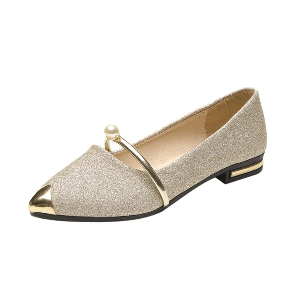 Pointed Toe Casual Low Heel Flat Shoes
