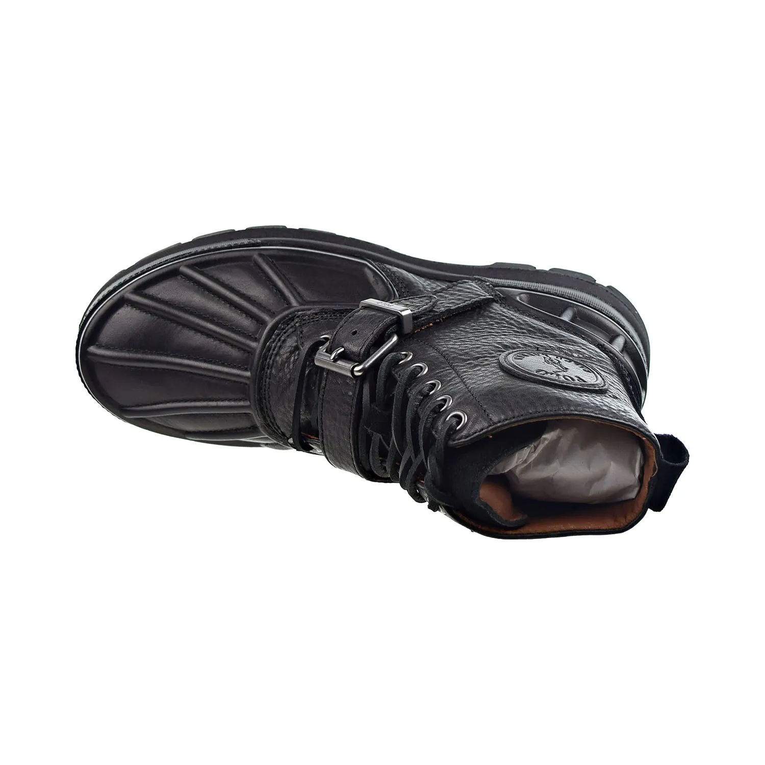 Polo Ralph Lauren Oslo High Men's Boots Oiled Leather Black