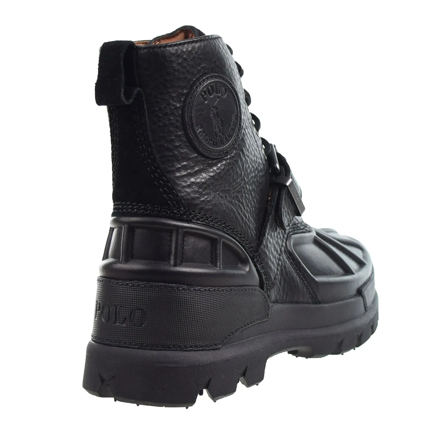 Polo Ralph Lauren Oslo High Men's Boots Oiled Leather Black
