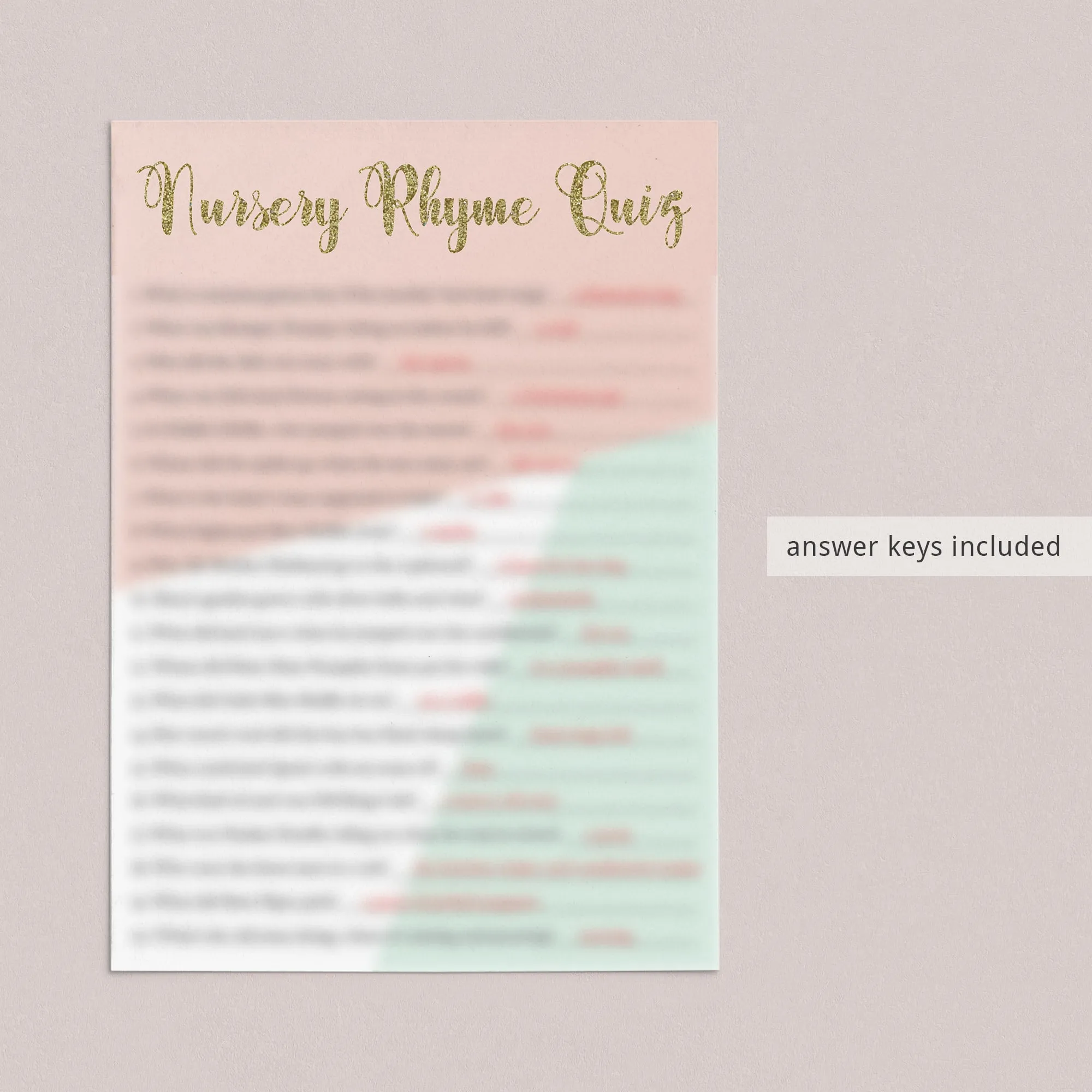 Printable Games for Pastel Baby Shower