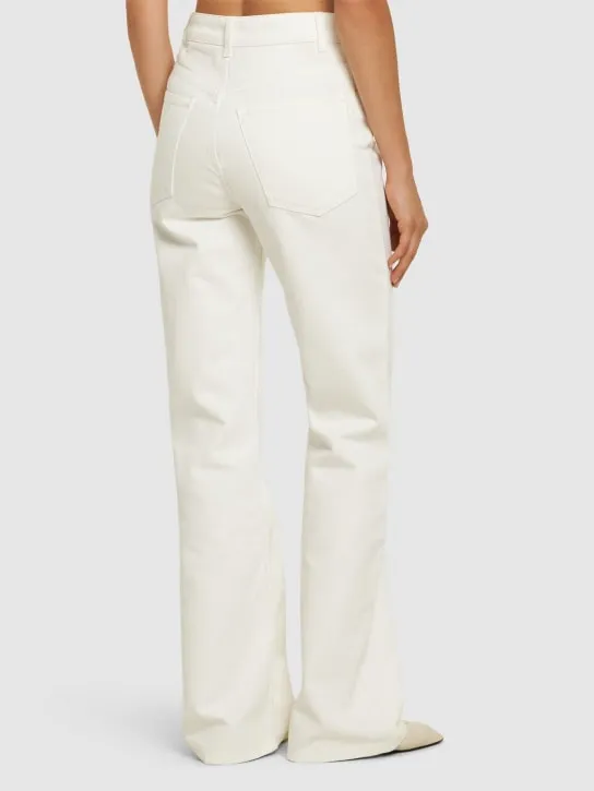 Rabanne   Embellished high rise straight jeans 