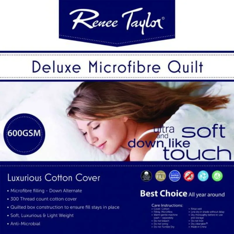 Renee Taylor Deluxe High Loft Microfibre Quilt
