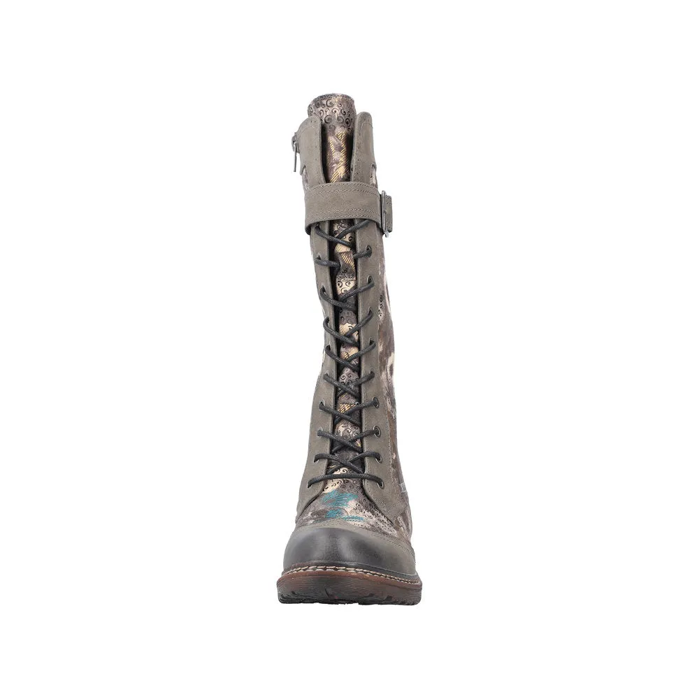Rieker 94734-90 Ladies Multi Water Resistant Side Zip Knee High Boots