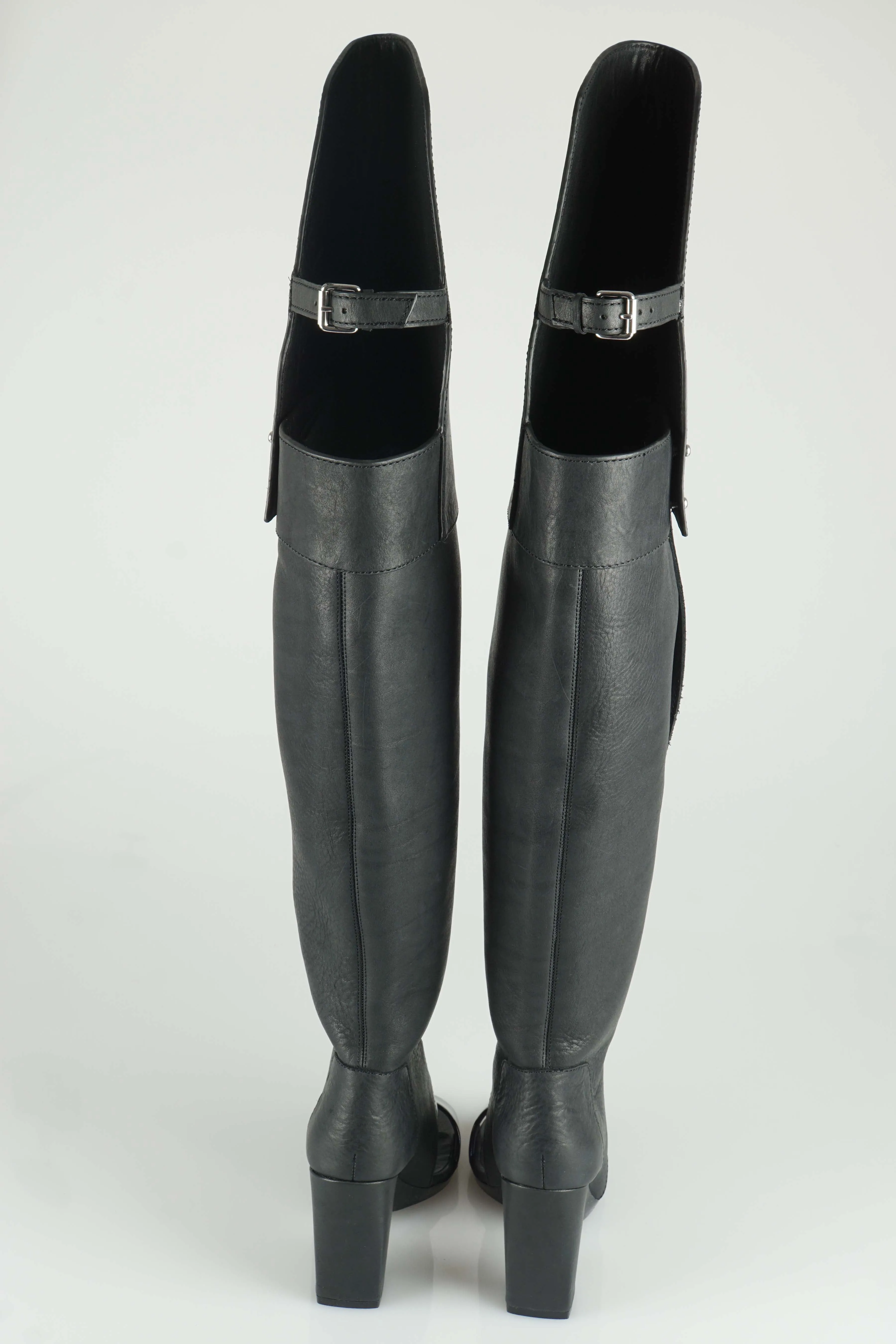 Runway black over the knee boots