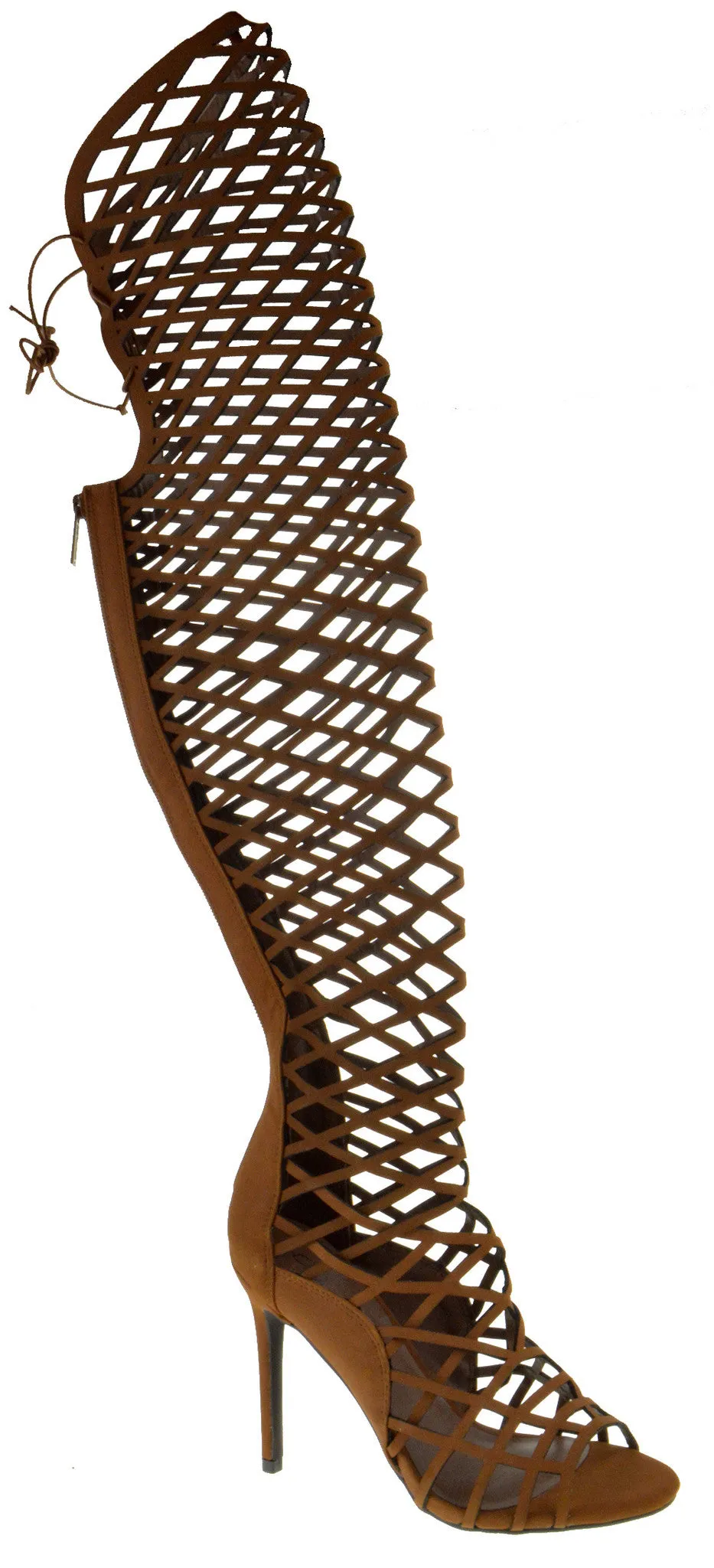 Selena 42 Thigh High Caged Dress Sandals