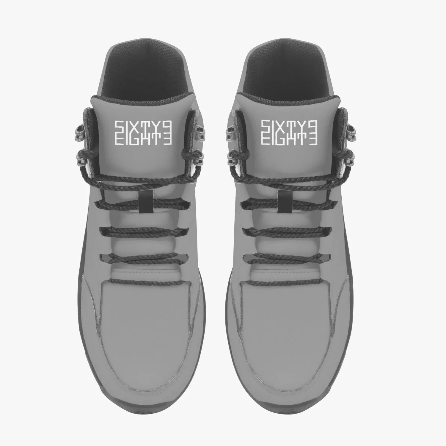 Sixty Eight 93 Logo White Grey High Top Boots