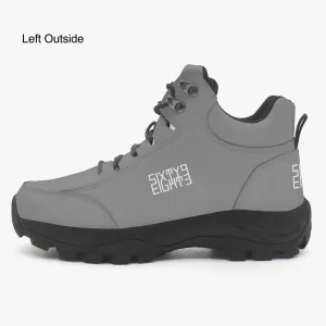 Sixty Eight 93 Logo White Grey High Top Boots