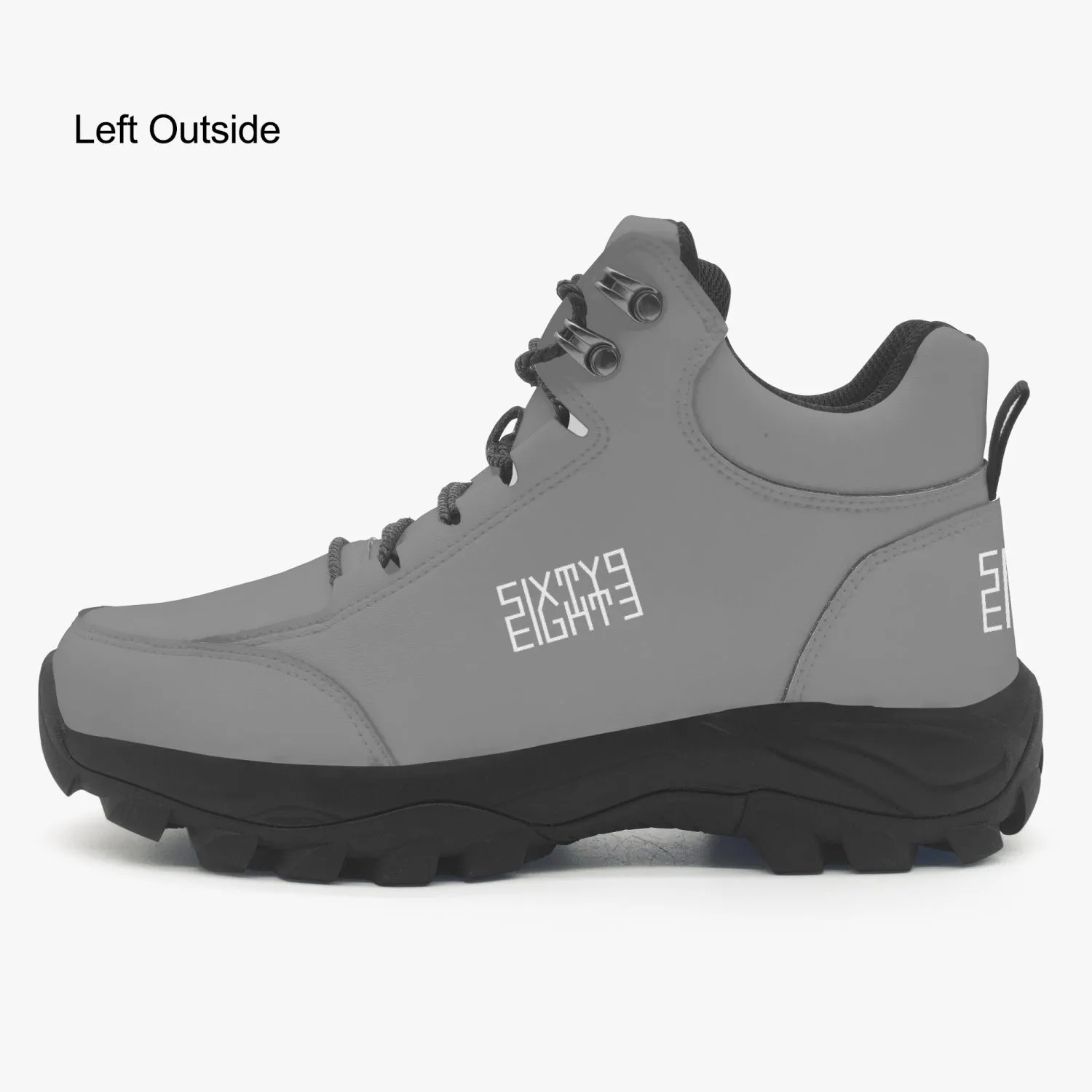 Sixty Eight 93 Logo White Grey High Top Boots