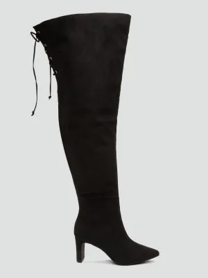 Suidi Faux Suede Thigh-High Boots