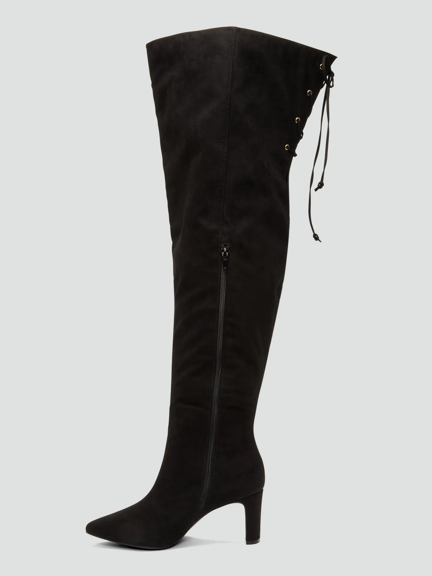 Suidi Faux Suede Thigh-High Boots