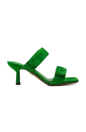 Tessa Green Suede Heeled Sandal