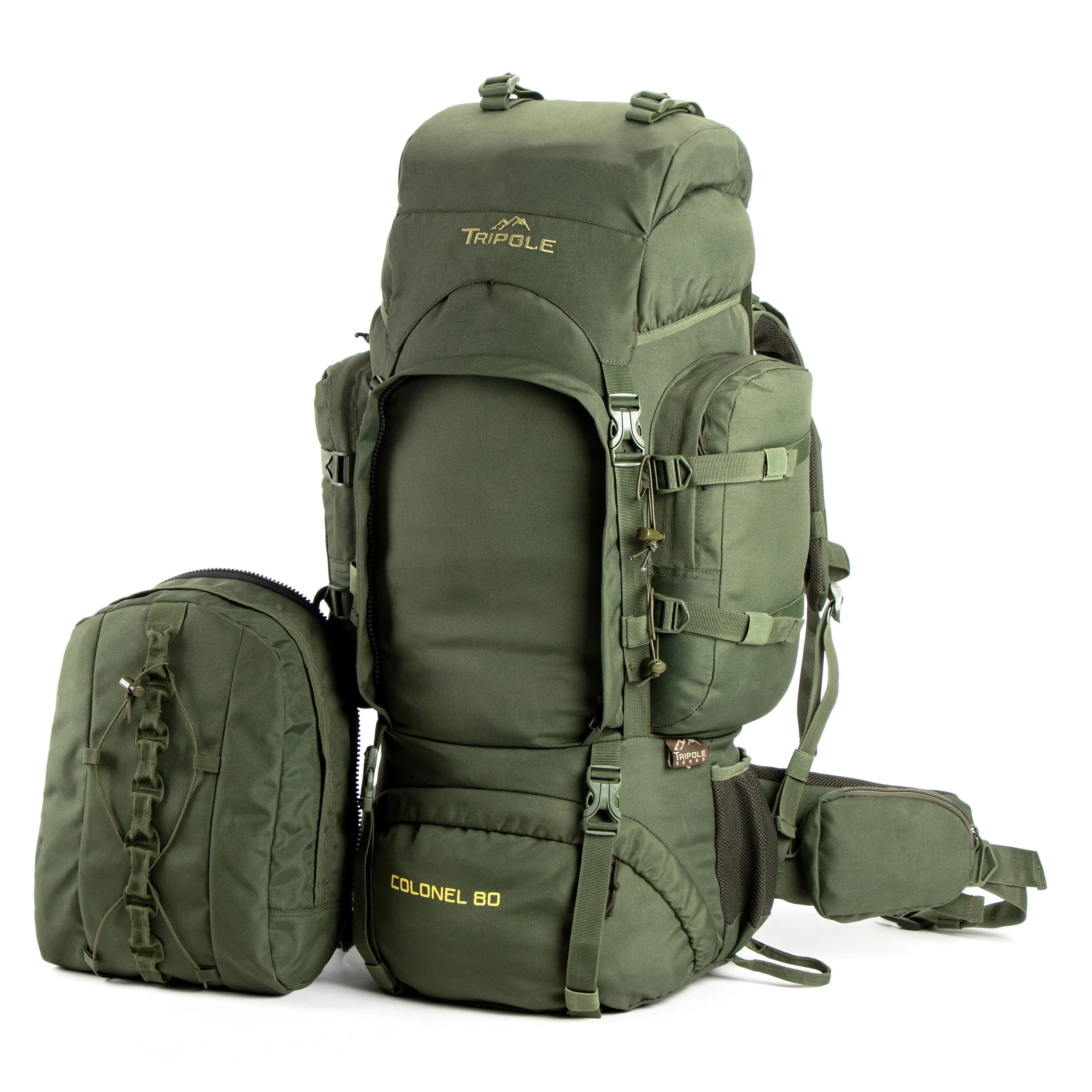 Tripole Colonel Series 80 Litre Rucksack   Detachable Day Pack & Rain Cover