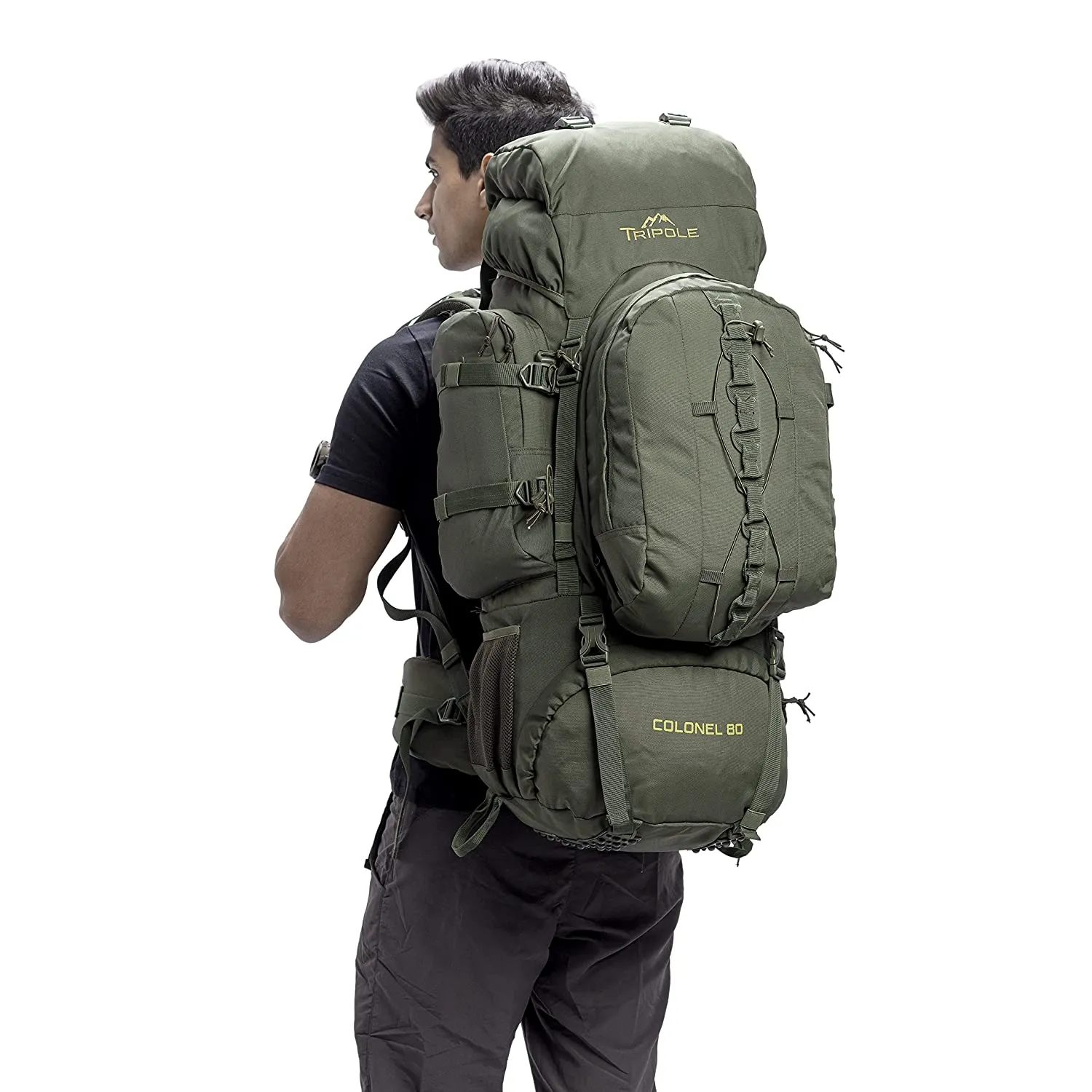 Tripole Colonel Series 80 Litre Rucksack   Detachable Day Pack & Rain Cover