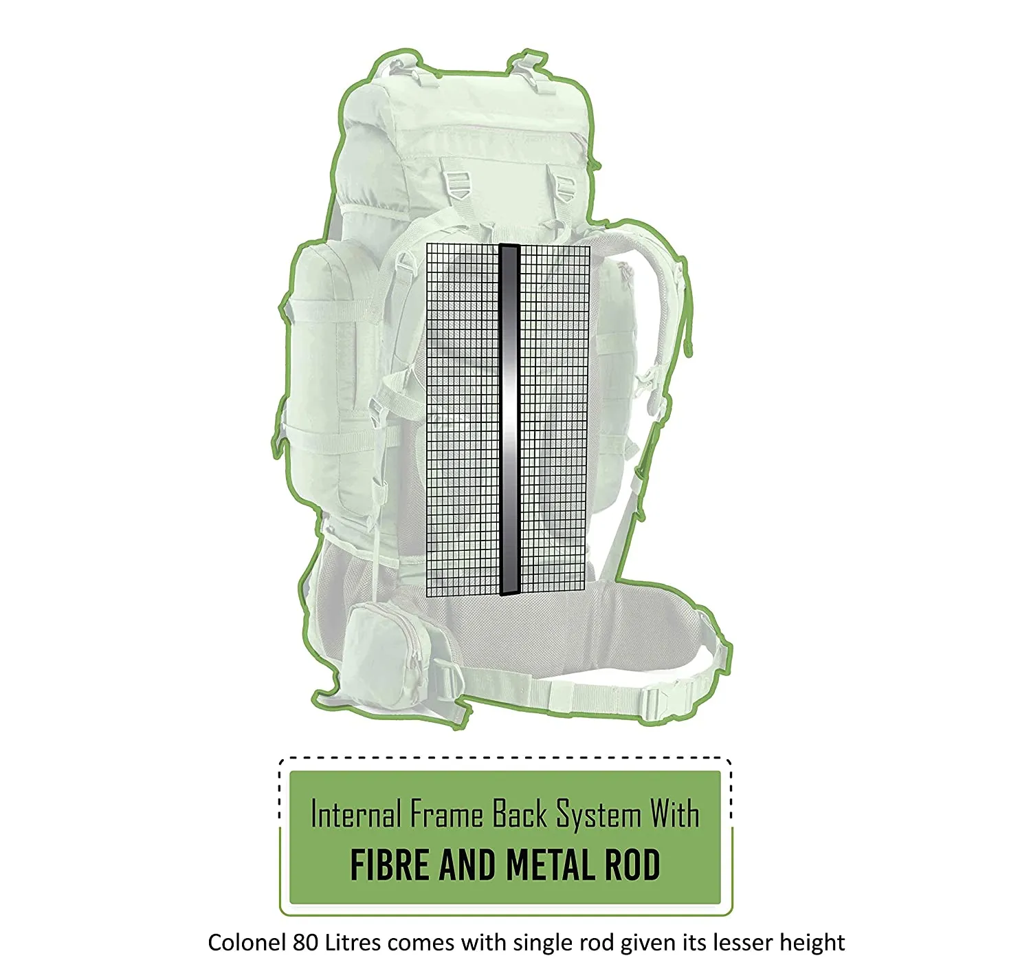 Tripole Colonel Series 80 Litre Rucksack   Detachable Day Pack & Rain Cover