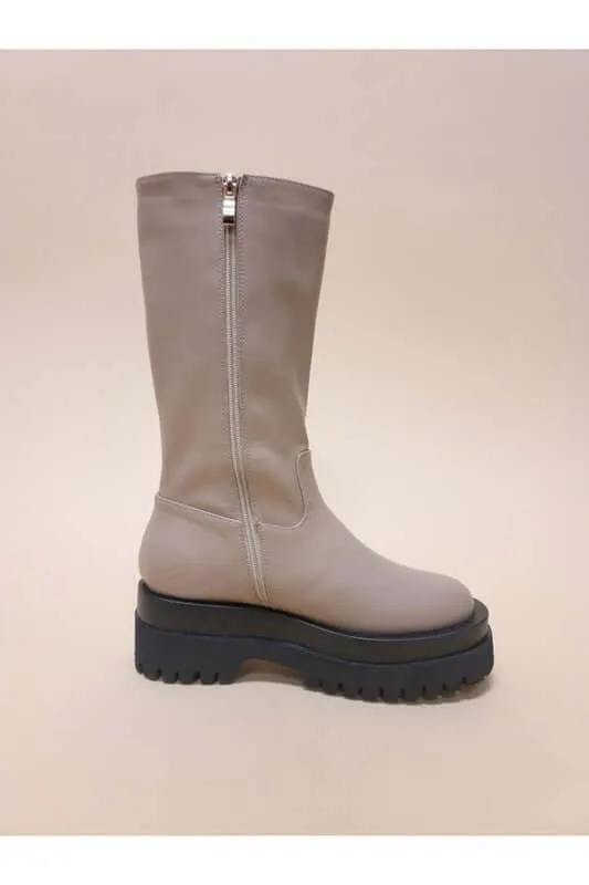 Vegan Leather Platform Boots