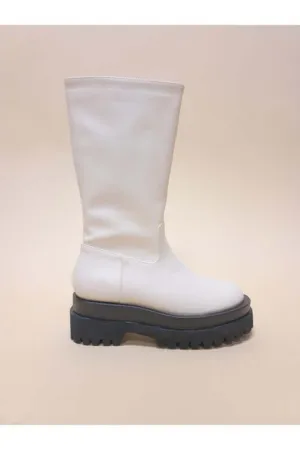 Vegan Leather Platform Boots