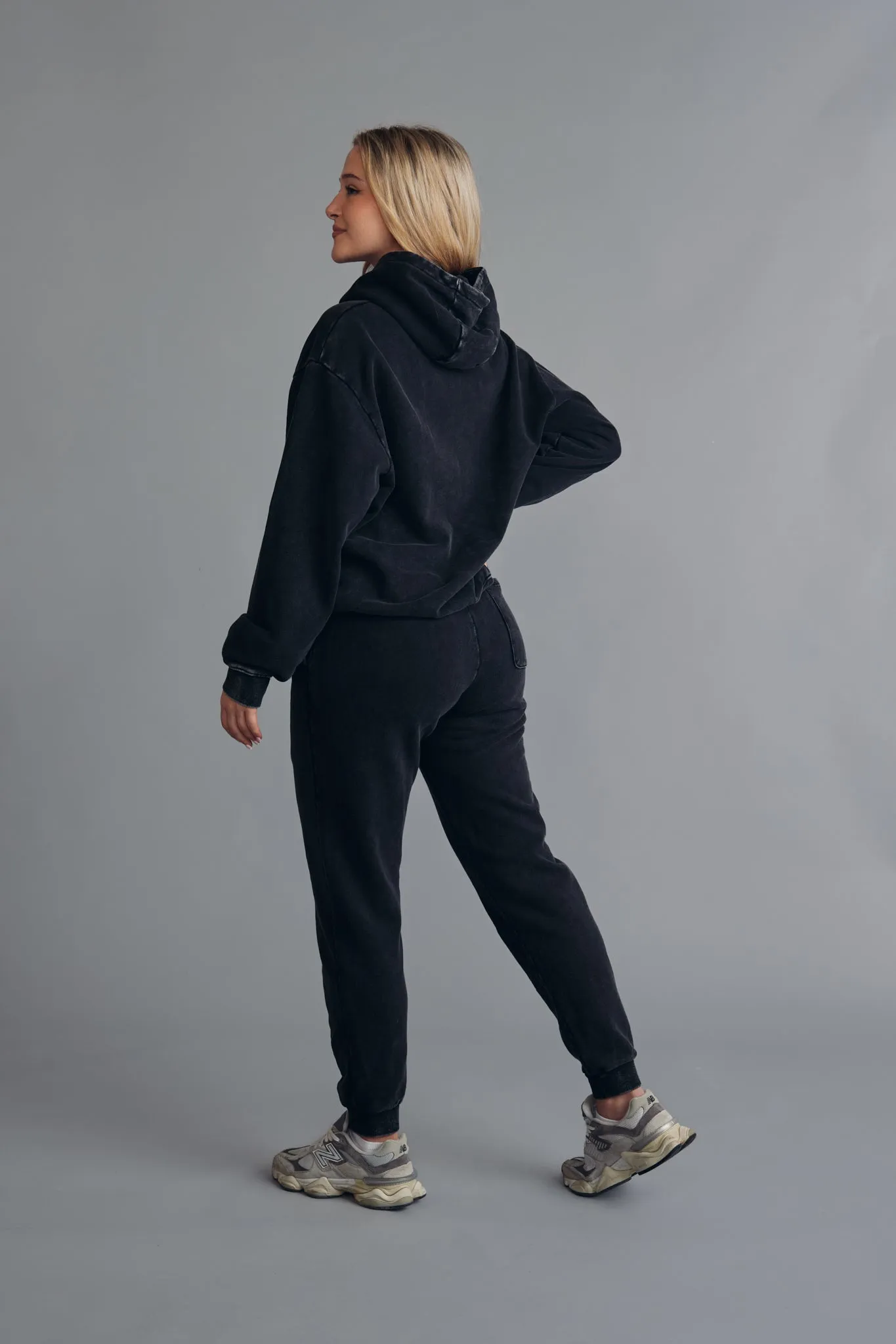 VENICE OVERSIZE HOODIE DENIM BLACK