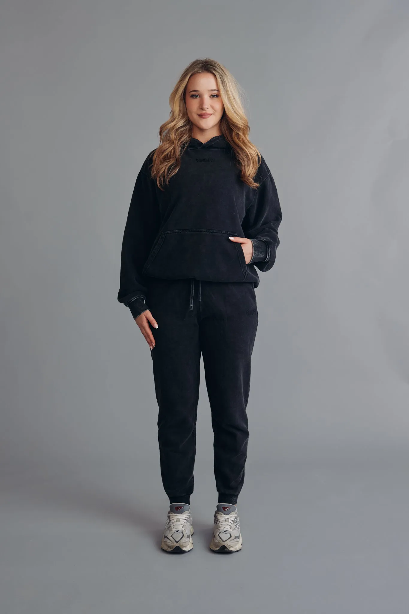 VENICE OVERSIZE HOODIE DENIM BLACK