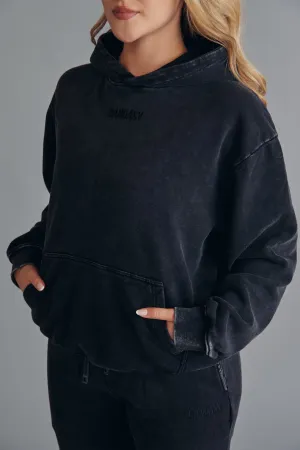 VENICE OVERSIZE HOODIE DENIM BLACK