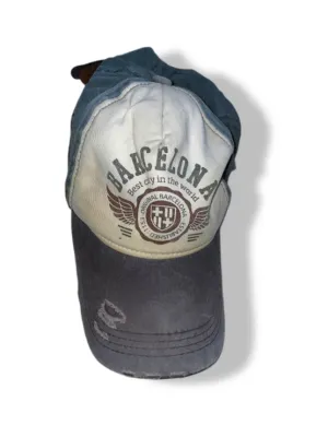 Vintage Barcelona multi patchwork baseball cap| SKU 4913