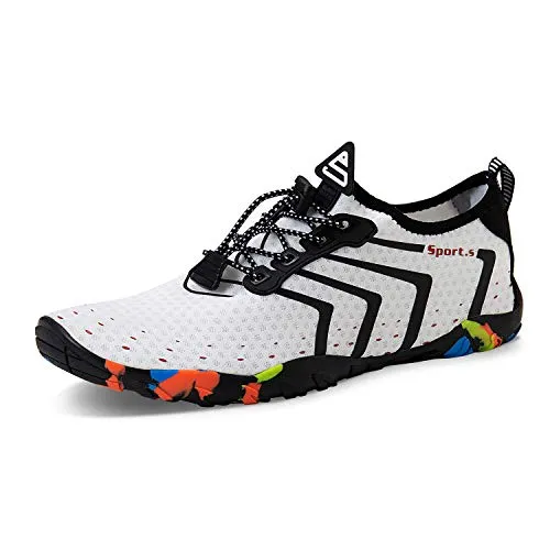 Wasserschuhe Herren Damen Barfußschuhe Strand Schwimmschuhe Schnelltrocknende Aqua Socken Poolschuhe für Surf Yoga Wassergymnastik